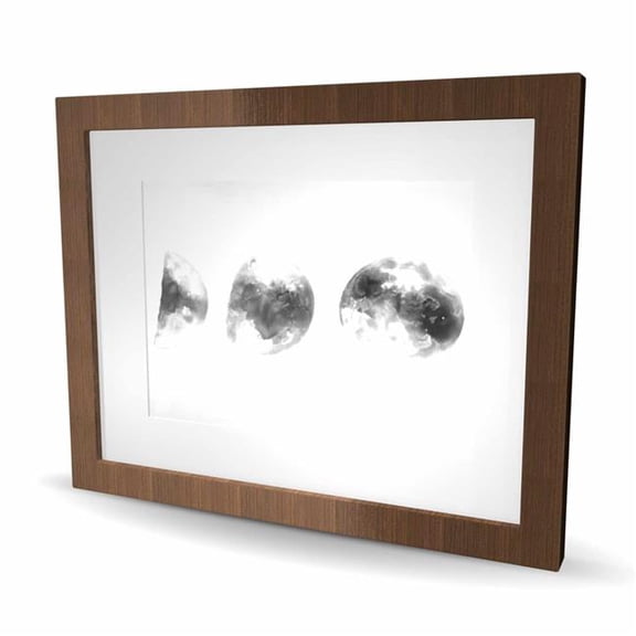 Begin Home Decor C1FM16201U3AIQ 16 x 20 in. Eclipse in Several Phases - Gray Earth & Galaxy Print Decor