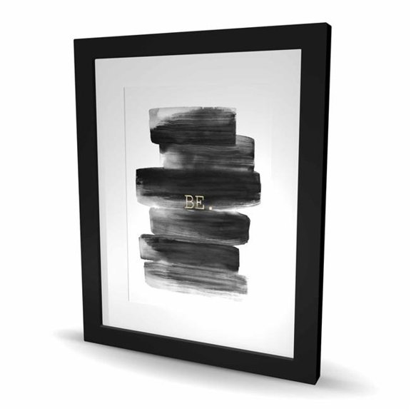 Begin Home Decor C1FM16206AG4SS 16 x 20 in. Be. Shapes White Framed Matted Print for Home Decor - Art