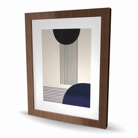 Begin Home Decor C1FM1620F4ECF6 16 x 20 in. Circle Lines - Framed ...