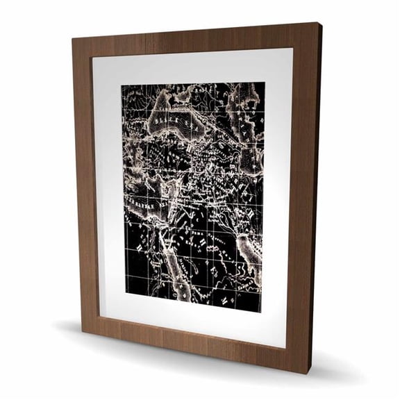 Begin Home Decor C1FM1620HMGEZK 16 x 20 in. Old Maritime Maps - Framed Matted Print for Home Decor