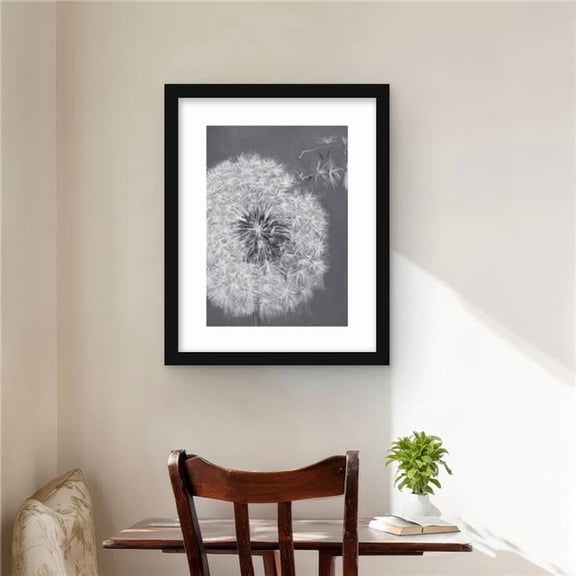 Begin Home Decor C1FM1620RK38TF 16 x 20 in. Blowing Dandelion - Framed Matted Print for Home Decor