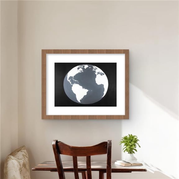 Begin Home Decor C1FM1620XSZYCS 16 x 20 in. Earth Satellite View - Framed Matted Print for Bedroom Decor