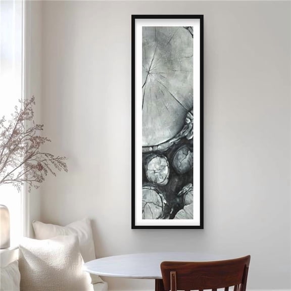 Begin Home Decor C1FM1648TA5KSX 16 x 48 in. Textured Wooden Logs - Bedroom White Framed Matted Print
