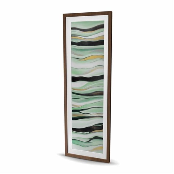 Begin Home Decor C1FM20601YAVX7 20 x 60 in. Mint Mood - Abstract Bedroom Framed Matted Print for Decor