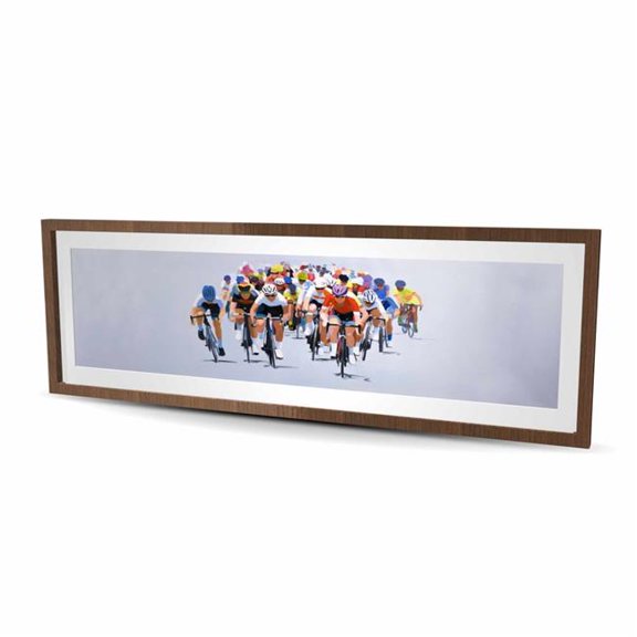 Begin Home Decor C1FM2060HNMOMX 20 x 60 in. Cycling Competition - Illustrative Bike Framed Print Decor