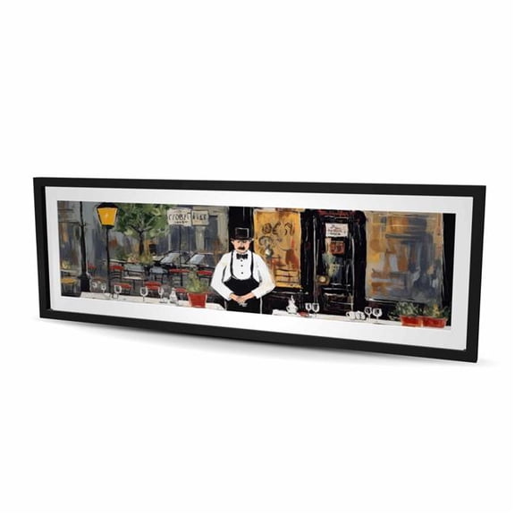 Begin Home Decor C1FM2060I5PBXB 20 x 60 in. The Cabaret - Contemporary Kitchen Framed Matted Print Decor