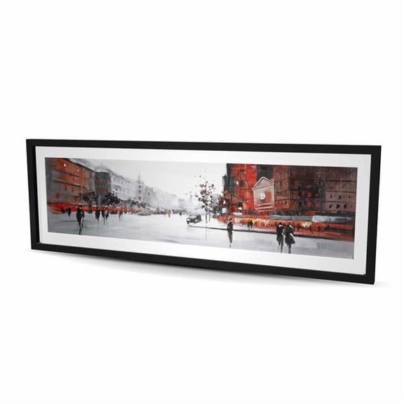 Begin Home Decor C1FM2060LWG3EU 20 x 60 in. Classic Street Scene - Framed Matted Print for Home Decor