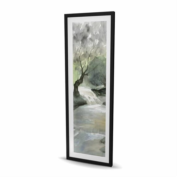 Begin Home Decor C1FM2060ML9CG1 20 x 60 in. Oasis of Relaxation - Illustrative Waves Framed Print Decor