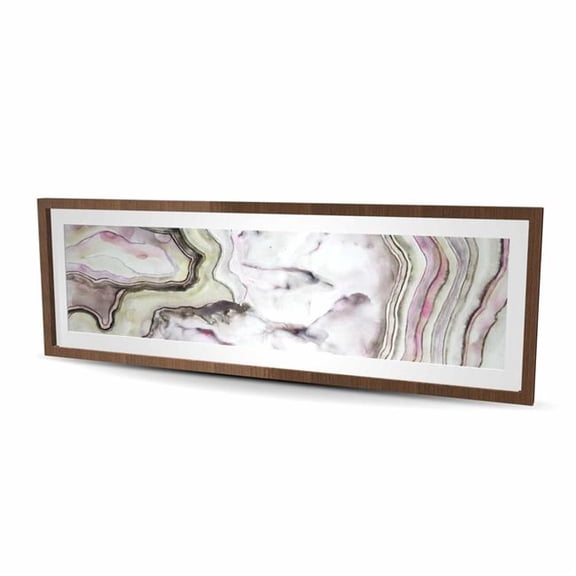Begin Home Decor C1FM2060PUGWDT 20 x 60 in. Agate - Abstract Minerals Framed Matted Print for Home Decor