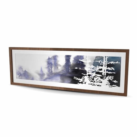 Begin Home Decor C1FM2060SGN3AW 20 x 60 in. Silhouette of A Forest - Blue Illustrative Framed Print