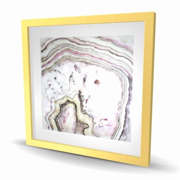 Begin Home Decor C1FM242450T0MY 24 x 24 in. Agate Kitchen Pattern Framed Matted Print - Home Decor Art