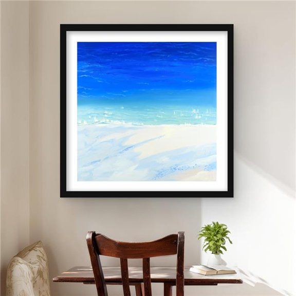 Begin Home Decor C1FM24249A3V43 24 x 24 in. Satellite View of the Ocean - Exotic Bathroom Print Decor