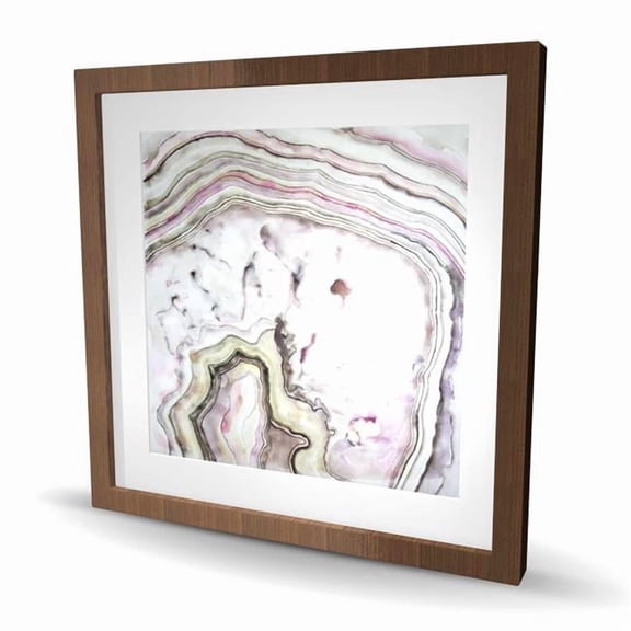 Begin Home Decor C1FM24249BLD01 24 x 24 in. Agate - Abstract Minerals Framed Matted Print for Home Decor