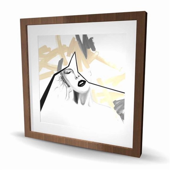 Begin Home Decor C1FM2424B5OHP2 24 x 24 in. Divided Woman - Beige Bedroom Framed Matted Print Decor