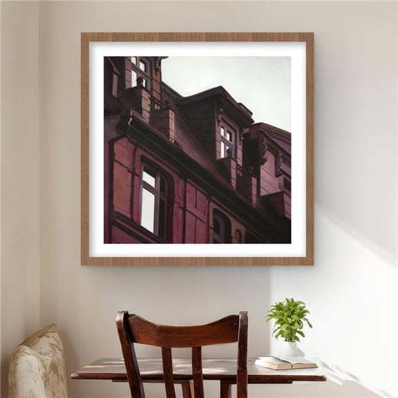 Begin Home Decor C1FM2424CMYKF8 24 x 24 in. Architectural Building - Hyperrealist Cities Framed Print