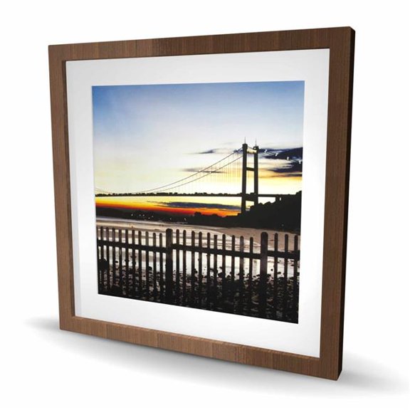 Begin Home Decor C1FM2424NOQDA9 24 x 24 in. Bridge by Sunset - Cities Bridge Framed Matted Print Decor