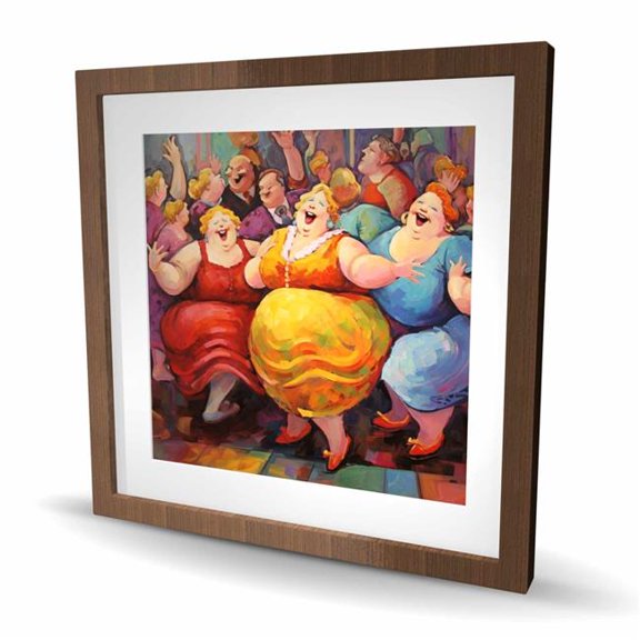 Begin Home Decor C1FM2424QS0TPI 24 x 24 in. Live Dance - Framed Matted Print for Home Decor Art