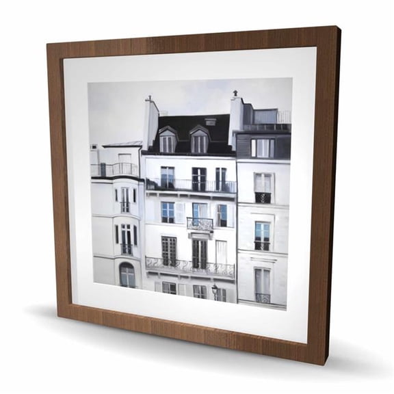 Begin Home Decor C1FM2424UKM0GC 24 x 24 in. Buildings Along the Seine River - Scenic Cities Framed Print Wall Art