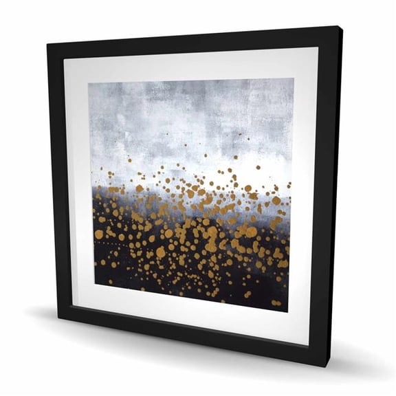 Begin Home Decor C1FM2424WZ5O0A 24 x 24 in. Gold Paint Splash On Gray Background Wall Art - Man Cave