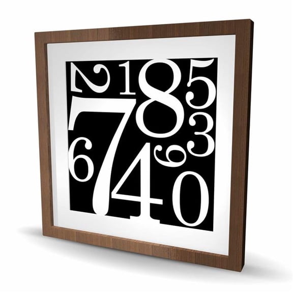 Begin Home Decor C1FM2424X1TESY 24 x 24 in. Zero To Nine - Office White Framed Matted Print Wall Art - Home Decor