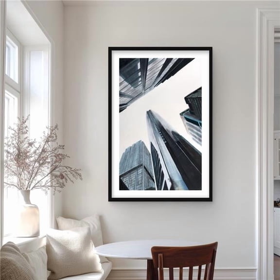 Begin Home Decor C1FM24361ZNO5W 24 x 36 in. Perspective View of Skyscraper - Contemporary Cities Print