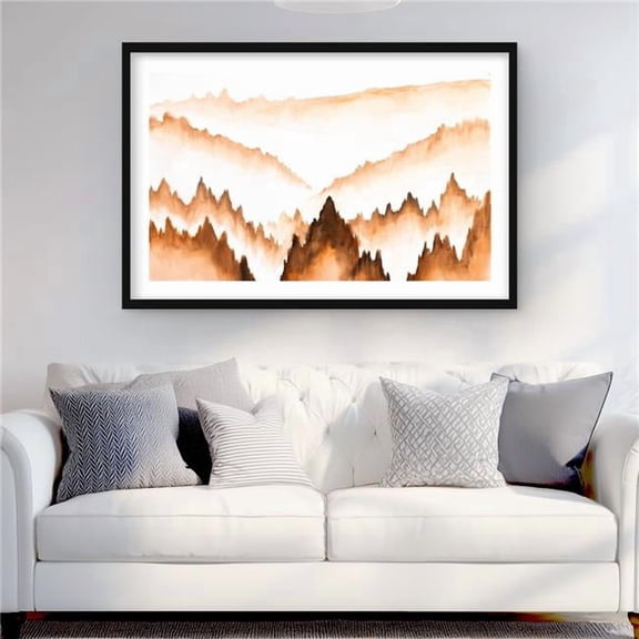Begin Home Decor C1FM243685FVF0 24 x 36 in. Mountain of Large Fir Trees - Minimalist Landscapes Print