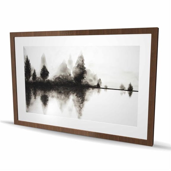 Begin Home Decor C1FM243690V431 24 x 36 in. Reflection - Hygge White Framed Matted Print for Home Decor