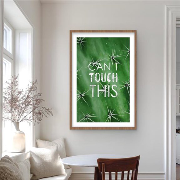 Begin Home Decor C1FM2436FV84CD 24 x 36 in. Cannot Touch This - Floral Botanical Silver Framed Print