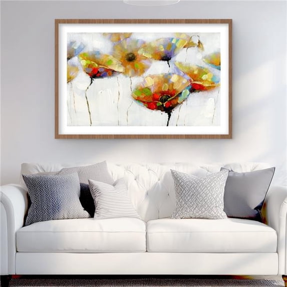 Begin Home Decor C1FM2436HMGWH2 24 x 36 in. Color Spotted Flowers Art ...
