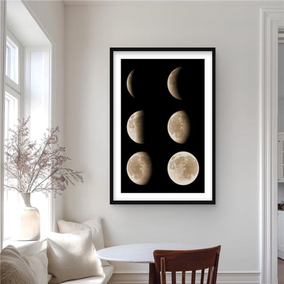 Begin Home Decor C1FM2436NNWNID 24 x 36 in. Eclipse in Six Phases - Spiritual Earth & Galaxy Print Decor