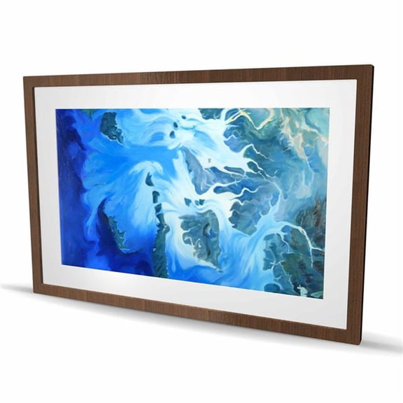 Begin Home Decor C1FM2436R6C303 24 x 36 in. Satellite View of Mergui Islands - Framed Matted Print Decor
