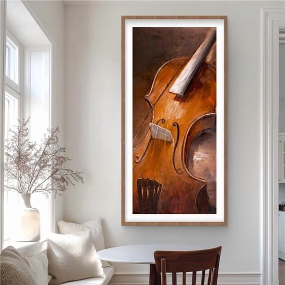 Begin Home Decor C1FM2448AI8R0U 24 x 48 in. Alto Livingroom Musical Framed Matted Print for Home Decor