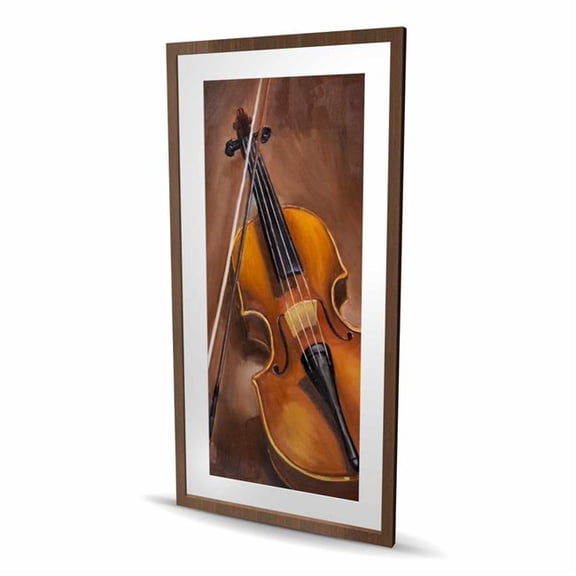 Begin Home Decor C1FM2448JEKEEP 24 x 48 in. Alto Violin - Brown Musical Framed Matted Print for Decor