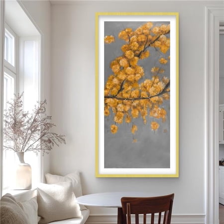 Begin Home Decor C1FM2448KYU7DW 24 x 48 in. Golden Wattle Plant Print - Pugg Ball Flowers - Home Decor