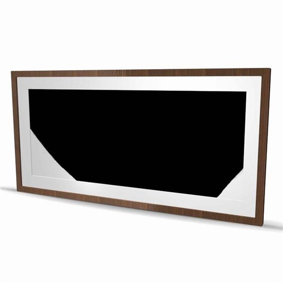 Begin Home Decor C1FM2448NBD0VY 24 x 48 in. Lovely Black & White Framed Matted Print for Home Decor