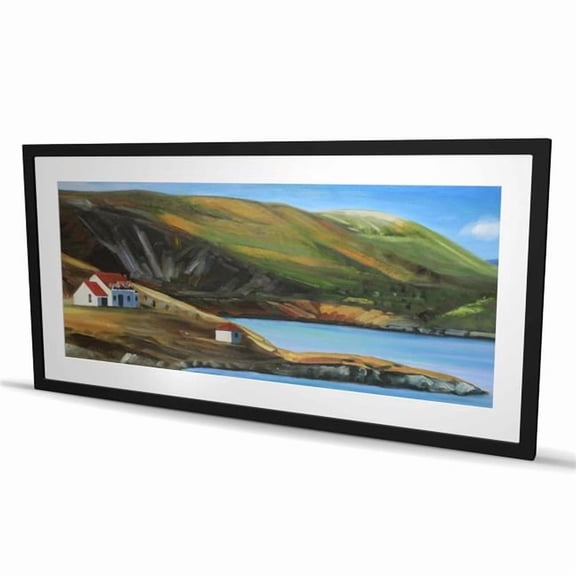 Begin Home Decor C1FM2448WPUHVQ 24 x 48 in. Scottish Valley by A Beautiful Day - Framed Matted Print