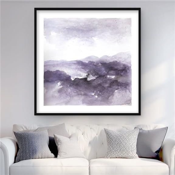 Begin Home Decor C1FM36361T4JGO 36 x 36 in. Purple Cloud - Contemporary Livingroom Framed Matted Print