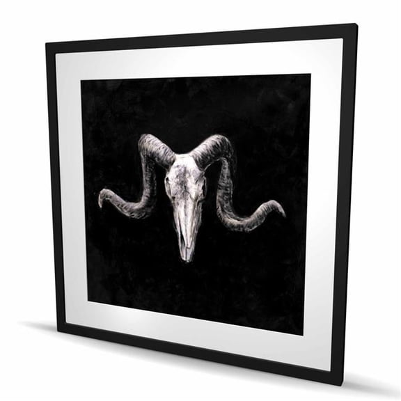 Begin Home Decor C1FM36362A1Y43 36 x 36 in. Skeleton Skulls Grunge Style - Rustic Animal Framed Print