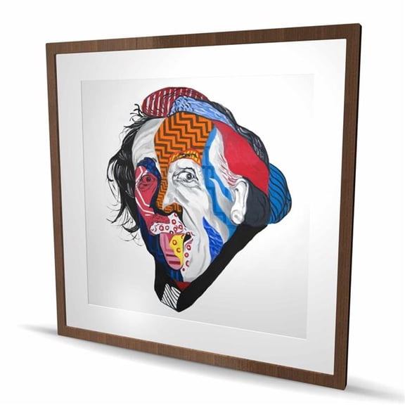 Begin Home Decor C1FM36369AOSR0 36 x 36 in. Abstract Albert Einstein Pop Art Print - Framed Home Decor