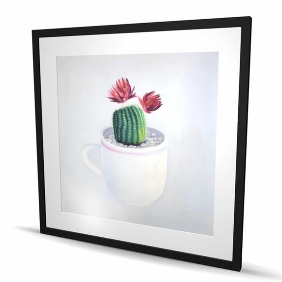 Begin Home Decor C1FM36369Z45AA 36 x 36 in. Mini Cactus in A Cup ...