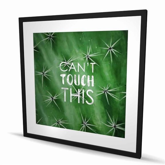 Begin Home Decor C1FM3636B9HEY9 36 x 36 in. Cannot Touch This - Silver Floral Botanical Framed Print