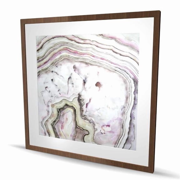 Begin Home Decor C1FM3636BCNBMT 36 x 36 in. Agate - Purple Framed Matted Print for Kitchen Home Decor