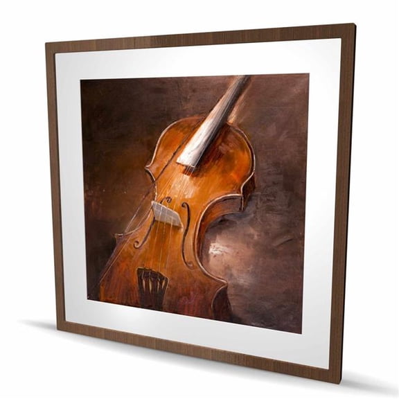 Begin Home Decor C1FM3636E6VCHL 36 x 36 in. Alto Musical Instrument Framed Matted Print for Home Decor