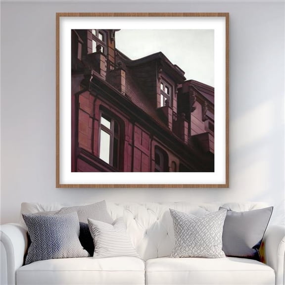 Begin Home Decor C1FM3636FT5FEC 36 x 36 in. Architectural Building - Framed Matted Print for Home Decor
