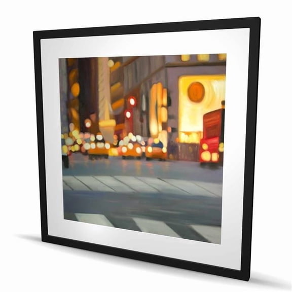 Begin Home Decor C1FM3636G4MBOS 36 x 36 in. Blurred View of   York - Scenic Framed Matted Print Decor
