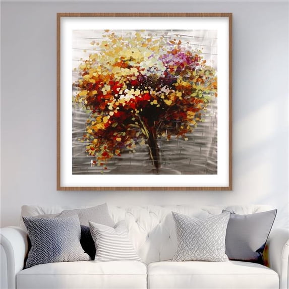 Begin Home Decor C1FM3636HV29I5 36 x 36 in. Abstract Colorful Tree ...