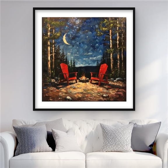 Begin Home Decor C1FM3636ILTCHD 36 x 36 in. Repose - Gray Framed Matted Print for Stylish Home Decor