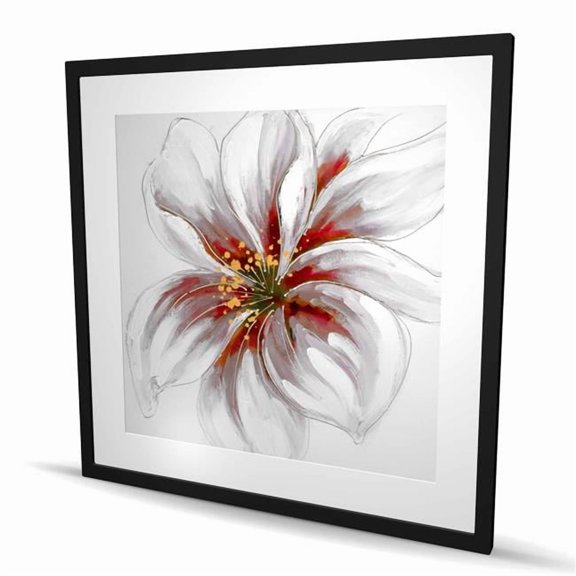 Begin Home Decor C1FM3636LGR8NZ 36 x 36 in. Resplendent Pink Orchid - Framed Matted Print for Home Decor