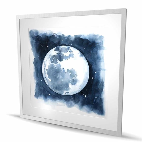 Begin Home Decor C1FM3636UOQDPH 36 x 36 in. Satellite View of the Earth - Classic Blue Framed Print