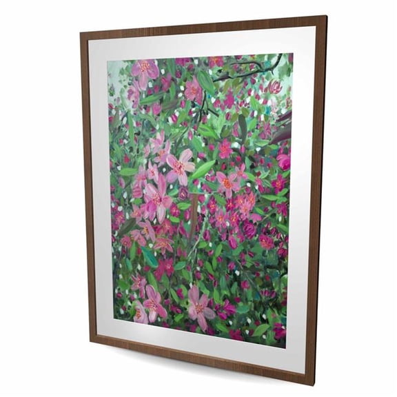 Begin Home Decor C1FM364838LHA8 36 x 48 in. Cherry Tree Blooming - Framed Matted Print for Bedroom Decor